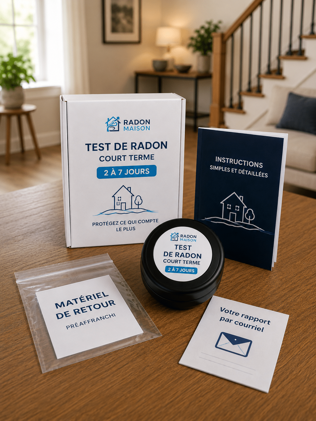 Test de radon court terme certifié – 2 à 7 jours
